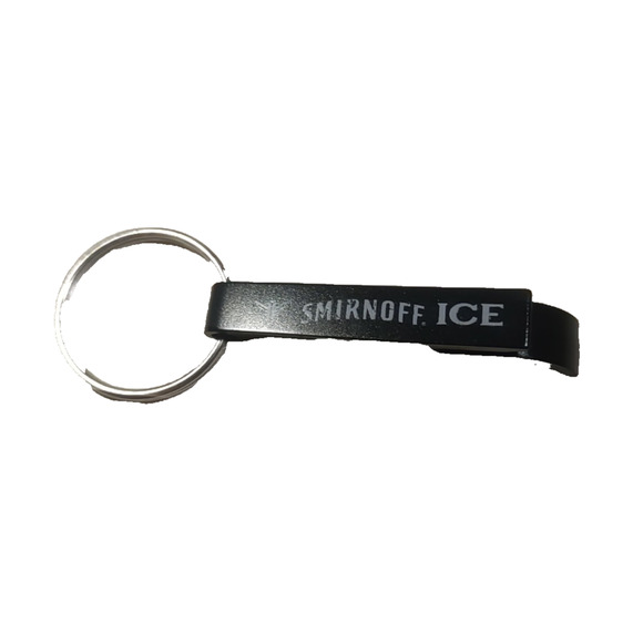 Smirnoff Ice Black Bottle Opener Keychain Metal Beer - Picture 1 of 5